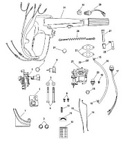 Набор переоборудования ручки румпеля, электрический - 889246A79 4-Х ТАКТНОГО ПЛМ MERCURY 9.9 Серийный номер от 0R042475 и выше