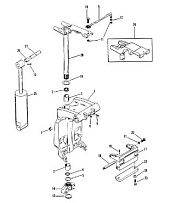 Поворотный кронштейн и рулевой рычаг (Casting Number 1499-8709C6) 2-Х ТАКТНОГО ПЛМ MERCURY 90 Серийный номер от 9589039 до 9793576