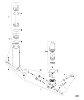 Manual Tilt Assist Components 2-Х ТАКТНОГО ПЛМ MERCURY 75 Серийный номер от 0T980000 до 0T999999