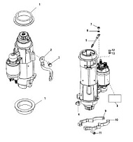 Стартер, 1B759587 и ниже 4-Х ТАКТНОГО ПЛМ MERCURY 80 Серийный номер от 0P459572 и выше