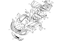 Облицовка корпуса, передняя часть КВАДРОЦИКЛА STELS ATV 700 GT 2012