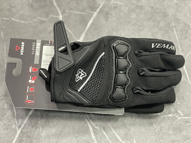 Перчатки взрослые VEMAR XD2-116  цв. Черный с белым  р. M