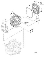 Головка цилиндра 4-Х ТАКТНОГО ПЛМ MERCURY 20 Серийный номер от 0R235168 и выше