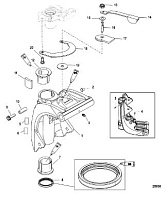 Поворотный кронштейн 4-Х ТАКТНОГО ПЛМ MERCURY 60 Серийный номер от 0P153500 до 0P400999