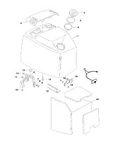 Верх капота (S/N-USA-0G301751/BEL-9885505 и выше) 2-Х ТАКТНОГО ПЛМ MERCURY 90 Серийный номер от 0D283222 до 0G760299
