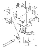 Рычаг дроссельной заслонки/Переключения передач, 9.9 Remote Models 4-Х ТАКТНОГО ПЛМ MERCURY 8 Серийный номер от 0R042475 и выше