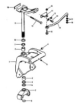 Поворотный кронштейн (длинный вал-S/N-0C160936 и выше) 2-Х ТАКТНОГО ПЛМ MERCURY 60 Серийный номер от 9469200 до 9683054