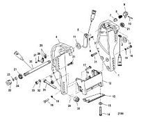 Кронштейн транца 4-Х ТАКТНОГО ПЛМ MERCURY 60 Серийный номер от 0P515897 и выше
