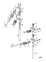 Впускные/выпускные клапаны 4-Х ТАКТНОГО ПЛМ MERCURY F15 Серийный номер от 0G590000 до 0G760299