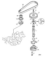 Распредвал и масляный насос 4-Х ТАКТНОГО ПЛМ MERCURY F15 Серийный номер от 0P075166  до 0P400999