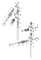 Впускные/выпускные клапаны 4-Х ТАКТНОГО ПЛМ MERCURY F15 Серийный номер от 1B227000 до 1B727495
