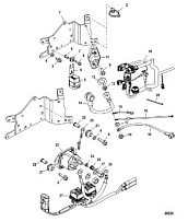 Электрическая пластина 2-Х ТАКТНОГО ПЛМ MERCURY 150 PRO XS L OPTIMAX Серийный номер от 1B690542 и выше