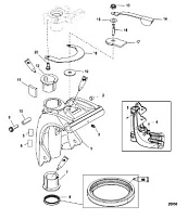 Поворотный кронштейн 4-Х ТАКТНОГО ПЛМ MERCURY 30 Серийный номер от 1C109093 и выше