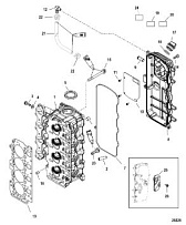 Головка цилиндра 4-Х ТАКТНОГО ПЛМ MERCURY 50 Серийный номер от 0P515897 и выше