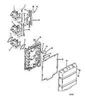 Карбюратор и пластина аттенюатора 2-Х ТАКТНОГО ПЛМ MERCURY 90 Серийный номер от 9483121 до 9506480