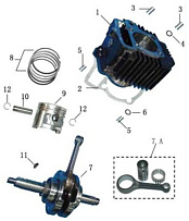 Цилиндр двигателя Racer 147FMD