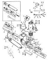Система наклона двигателя, Three Ram (Design I ) 2-Х ТАКТНОГО ПЛМ MERCURY 90 Серийный номер от 0C222000 до 0D283221