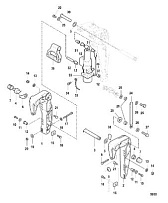 Зажимной кронштейн, Power Tilt 4-Х ТАКТНОГО ПЛМ MERCURY 8 Серийный номер от 0R042475 и выше