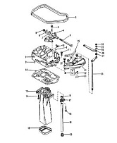 Выхлопная труба 2-Х ТАКТНОГО ПЛМ MERCURY 75 Серийный номер от 9589039 до 9793576
