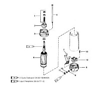 Стартер в сборе 2-Х ТАКТНОГО ПЛМ MERCURY 55 Серийный номер от 9885345 до 9973099
