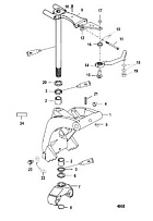Поворотный кронштейн 2-Х ТАКТНОГО ПЛМ MERCURY 55 Серийный номер от 0P017000 до 0P325499