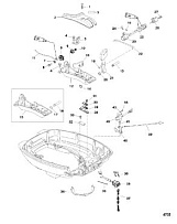 Рычаг дроссельной заслонки, Handle Models 4-Х ТАКТНОГО ПЛМ MERCURY F15 Серийный номер от 0G760300 до 1B226999