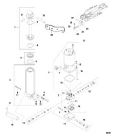 Компоненты силовой отделки 2-Х ТАКТНОГО ПЛМ MERCURY 60 Серийный номер от 0T980000 и выше
