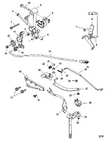 Рычаг переключения передач, румпель 4-Х ТАКТНОГО ПЛМ MERCURY 60 Серийный номер от 1C000001 до 1C050251