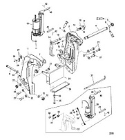 Кронштейн транца(SN- USA 0T801000/ BEL 0P268000 и выше) 2-Х ТАКТНОГО ПЛМ MERCURY 90 Серийный номер от 0P017000 до 0P325499