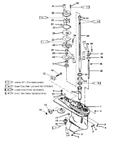Коробка передач(приводной вал)(60 SEA/MARA/BIG FOOT,3 JAW REV. CLUTCH 1 2-Х ТАКТНОГО ПЛМ MERCURY 55 Серийный номер от 0G290585 до 0G589999