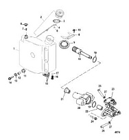 Компоненты закачки масла 2-Х ТАКТНОГО ПЛМ MERCURY 90 Серийный номер от 1B000001 и выше