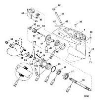 Корпус шестерни, карданный вал, короткий - 2:1 передаточное число 4-Х ТАКТНОГО ПЛМ MERCURY 40 Серийный номер от 0P401000 до 0P515896