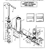 Manual Tilt Components 2-Х ТАКТНОГО ПЛМ MERCURY 60 Серийный номер от 9469200 до 9683054