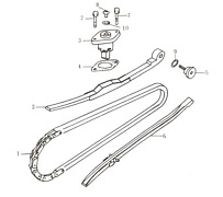 Цепь распредвала и натяжитель цепи двигателя Racer 157QMJ