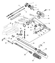 Рукоятка румпеля 2-Х ТАКТНОГО ПЛМ MERCURY 50EO Серийный номер от 9973100 до 0P016999
