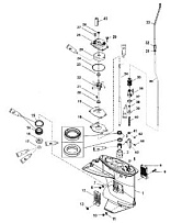 Корпус шестерни, приводной вал - 2.42:1 передаточное число(Bigfoot) 4-Х ТАКТНОГО ПЛМ MERCURY F15 Серийный номер от 1B227000 до 1B727495