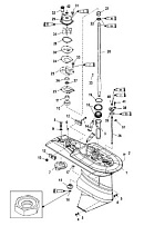 Корпус шестерни(Drive-2.31:1)(Belgium-0P216184 и ниже) 4-Х ТАКТНОГО ПЛМ MERCURY 60 Серийный номер от 0T409000 до 1B344306