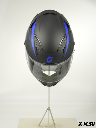 Шлем интеграл HETOSHI FF938 double visor Цв.Черно-синий Матовый р.M