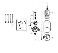 Стартер в сборе 2-х тактного ПЛМ MERCURY 40 M Серийный номер от 8064750 и выше