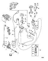 Компоненты впрыска масла 2-х тактного ПЛМ MERCURY 40 M Серийный номер от 0N056165 и выше