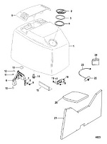 Верх капота 2-Х ТАКТНОГО ПЛМ MERCURY 75 Серийный номер от 0P017000 до 0P325499