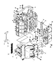 Глушитель шума впуска 4-Х ТАКТНОГО ПЛМ MERCURY 115 Серийный номер от 1B227000 до 1B366822