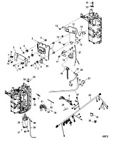 Электрические компоненты(1C104424/0P560350 и выше) 4-Х ТАКТНОГО ПЛМ MERCURY 60 Серийный номер от 0P515897 и выше