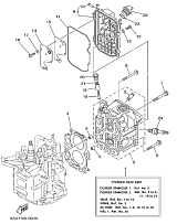 Головка блока 4-Х ТАКТНОГО ПЛМ YAMABISI F9.9BMS