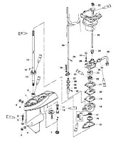 Корпус шестерни, приводной вал 4-Х ТАКТНОГО ПЛМ MERCURY 6 Серийный номер от 0P073456 до 0P400999