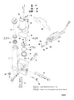 Силовая отделка 2-Х ТАКТНОГО ПЛМ MERCURY 50EO Серийный номер от 0G590000 до 0G760299