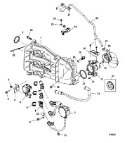 Впускной коллектор 4-Х ТАКТНОГО ПЛМ MERCURY 30 Серийный номер от 1C109093 и выше