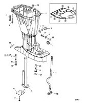 Корпус карданного вала, длинный 4-Х ТАКТНОГО ПЛМ MERCURY 40 Серийный номер от 1C000001 до 1C049738