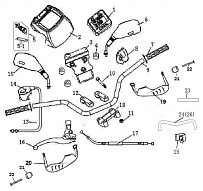 Детали руля квадроцикла STELS ATV 300 B