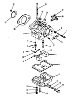 Карбюратор в сборе 2-Х ТАКТНОГО ПЛМ MERCURY 60 Серийный номер от 9385911 до 9469199